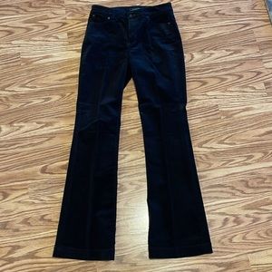 Talbots Flawless Five Pocket Black Corduroy Flare Pants size 2, brand new